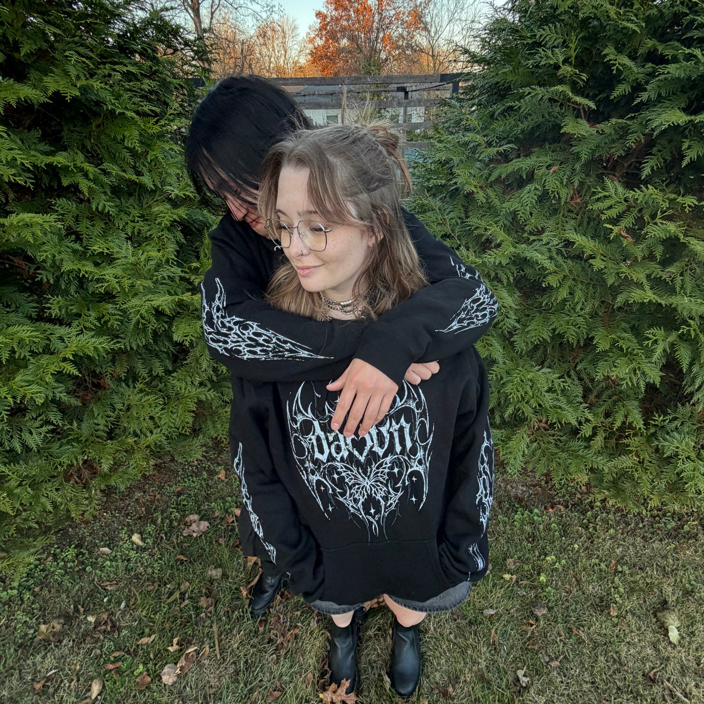 davvn - y2k Black Sweatshirt