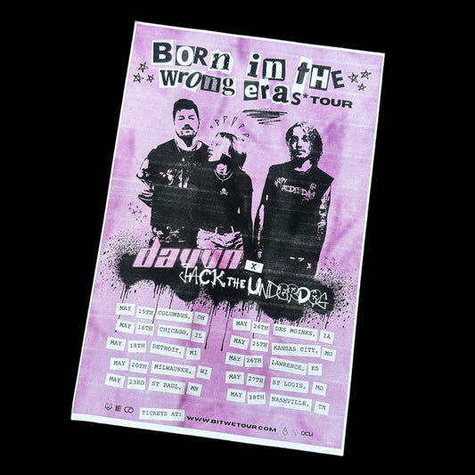davvn - *signed* Tour poster - "Born in the Wrong Era*s"