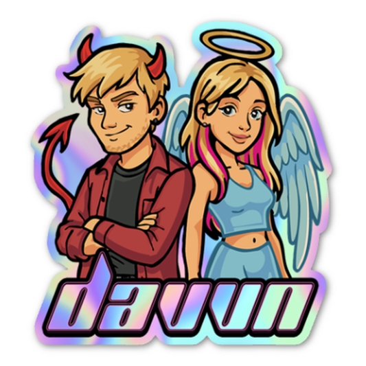 angel & devil davvn (y2k vending machine sticker)